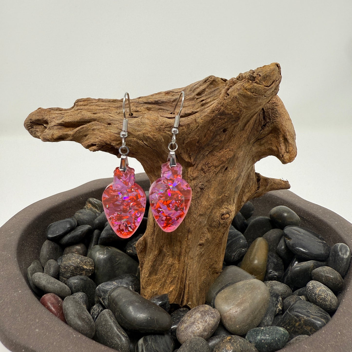 Acrylic earrings - Christmas Lights