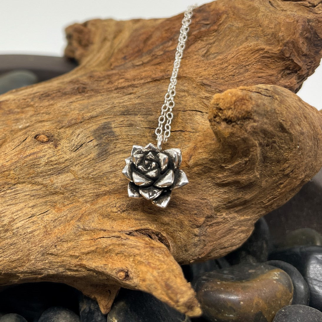 Sterling Silver Succulent Pendants