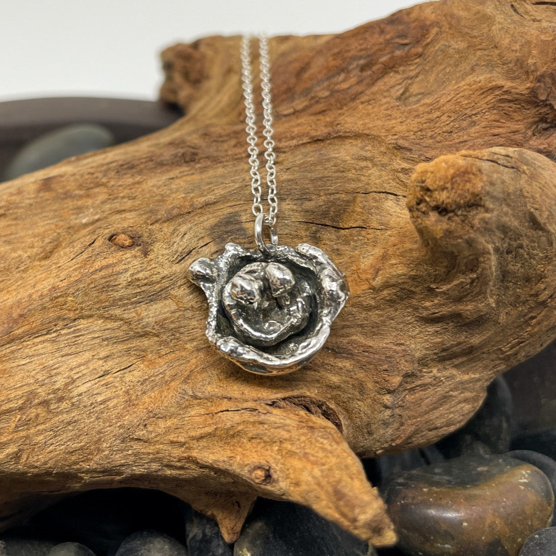 Water Casting Sterling Silver Pendant