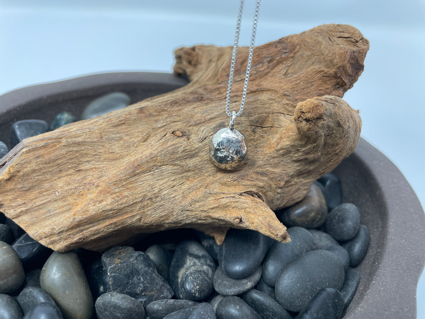 Sterling Silver Pebble Pendants