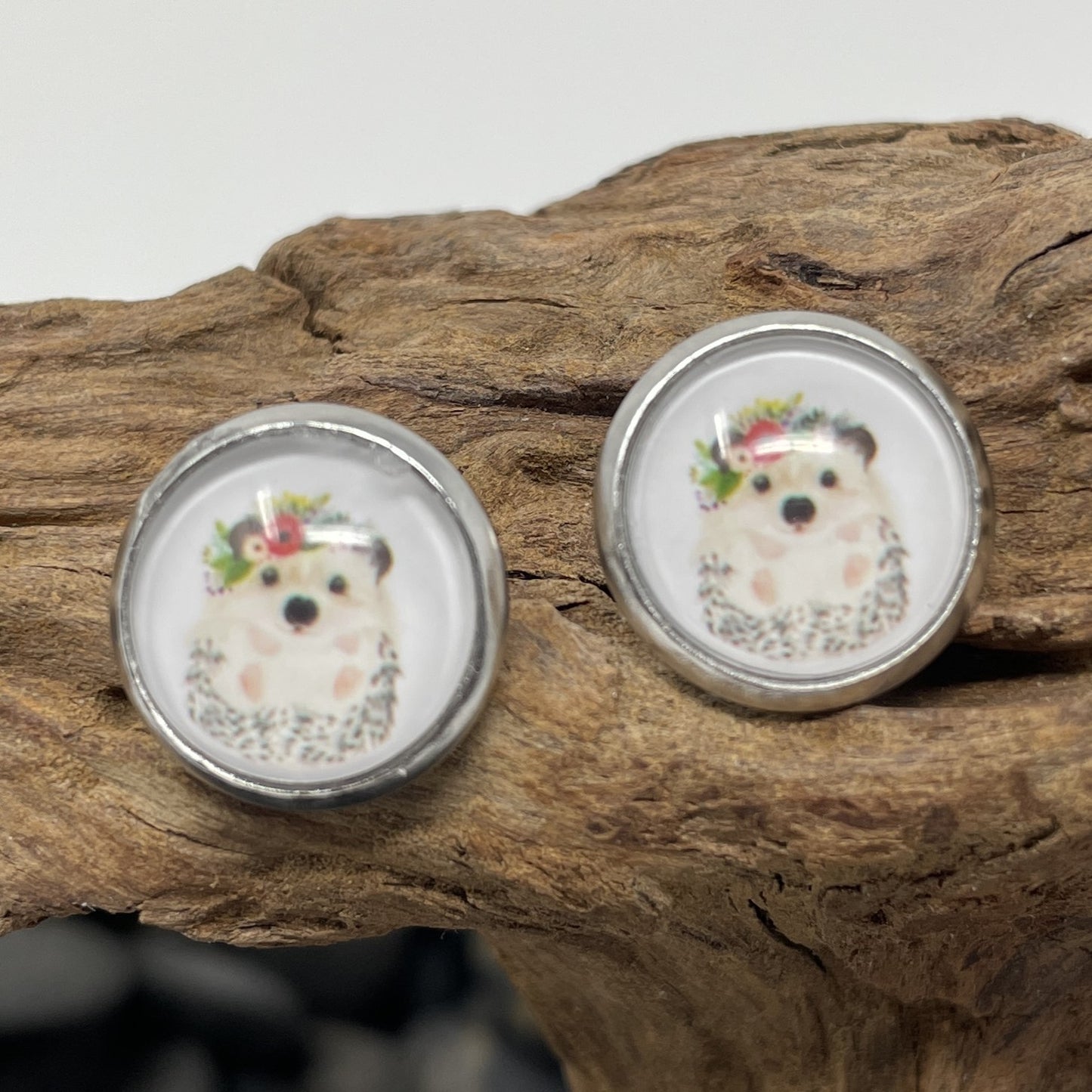 Glass cabochon studs - Animals and Plants