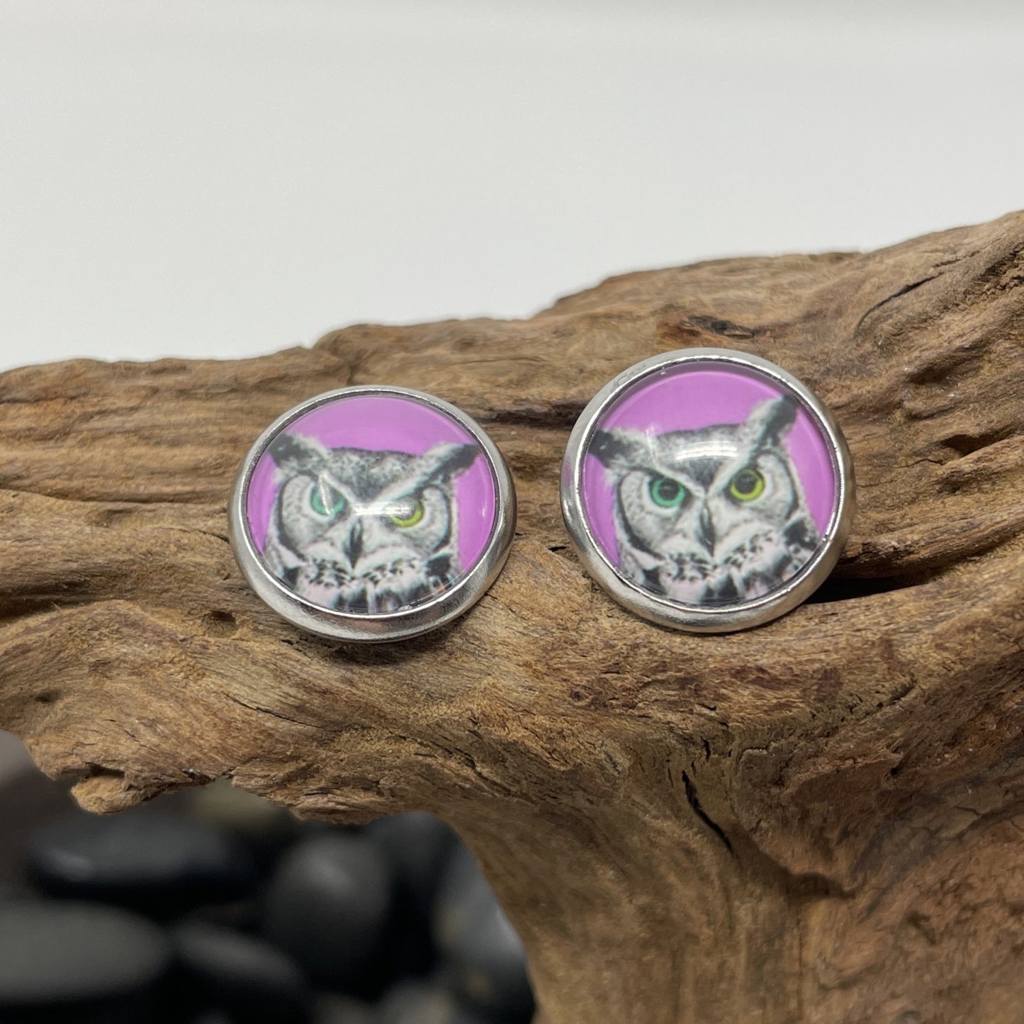 Glass cabochon studs - Animals and Plants