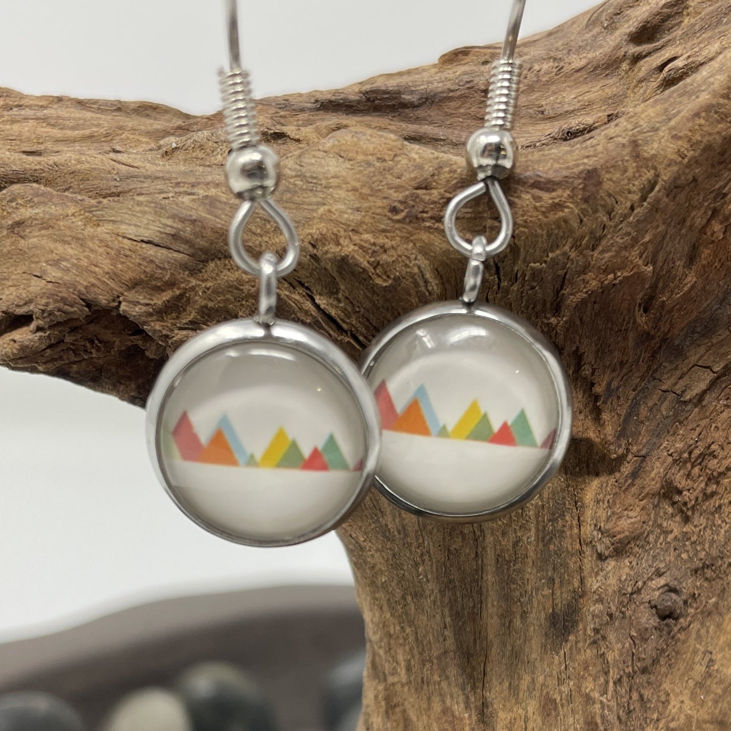 Glass Cabochon Earrings - Animals and Plants