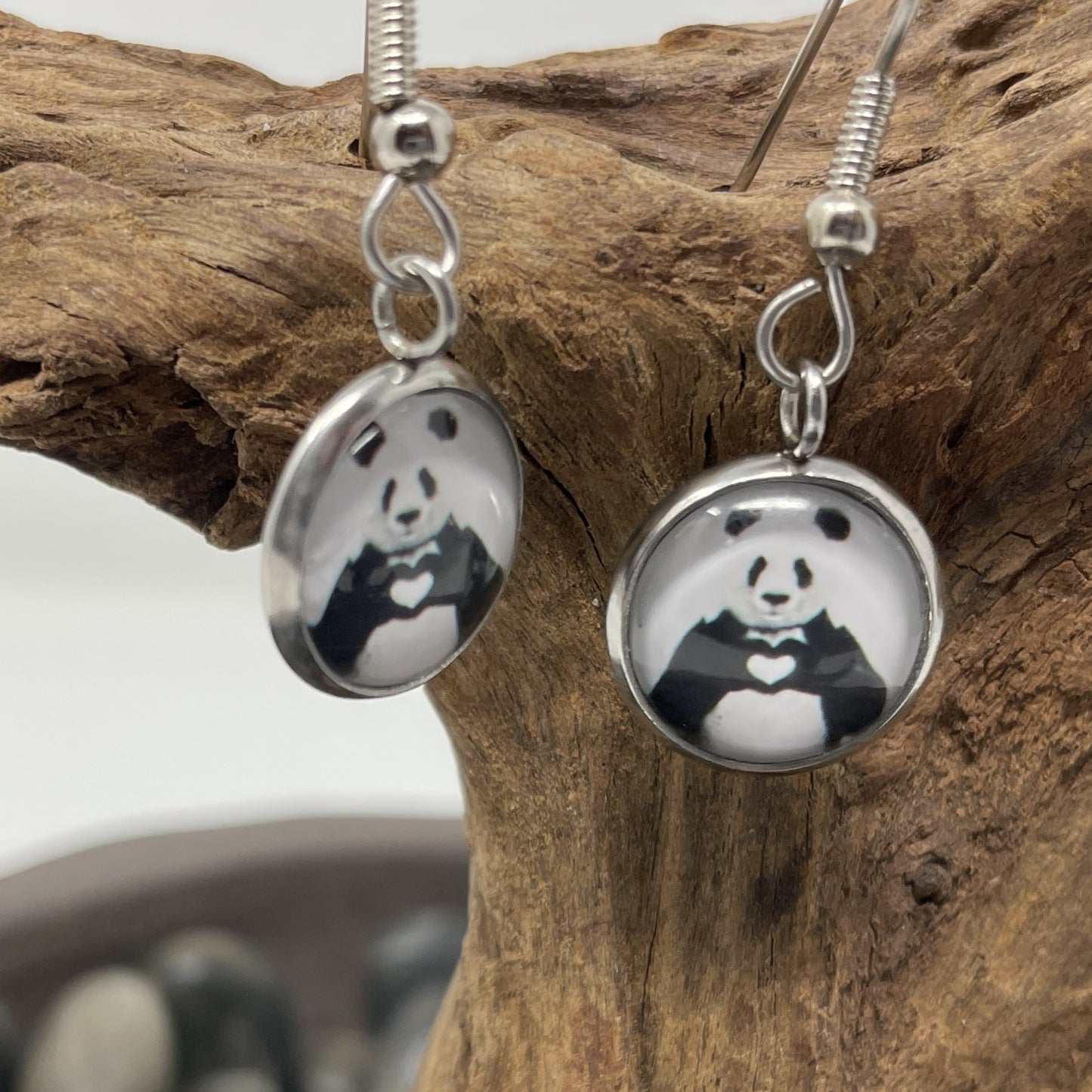 Glass Cabochon Earrings - Animals and Plants