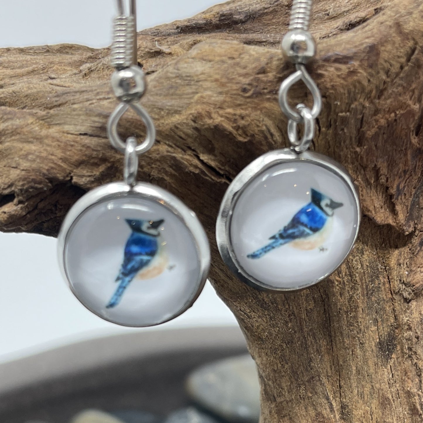 Glass Cabochon Earrings - Animals and Plants