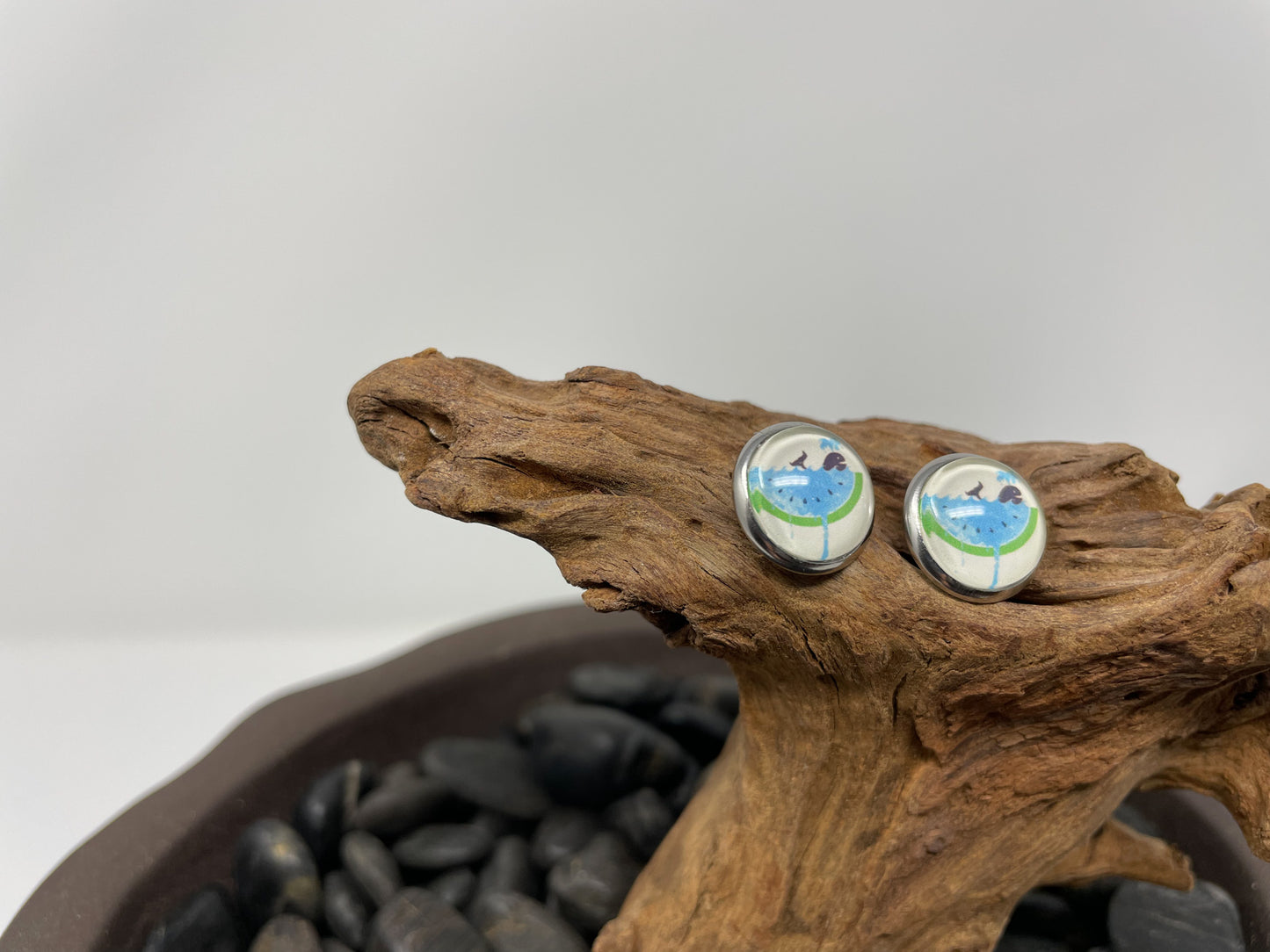 Glass cabochon studs - Animals and Plants